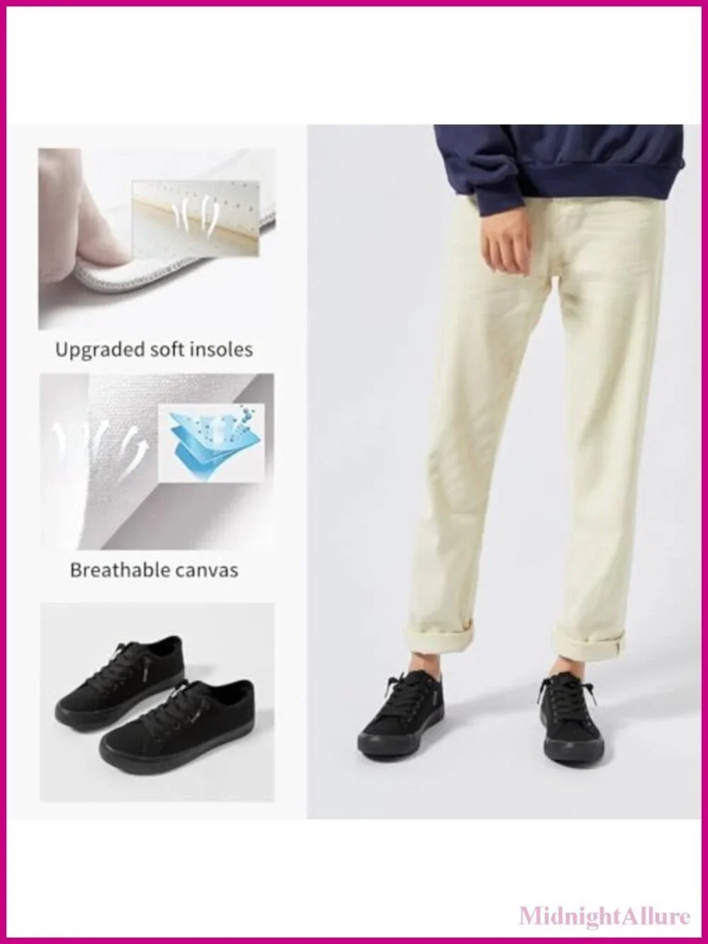 Canvas Slip On Sneakers Women Non Slip Casual Lace Up Low Top Loafers